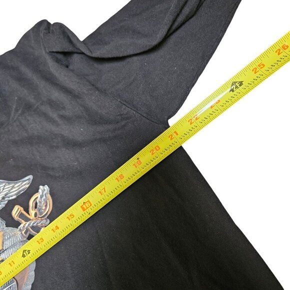 Vintage US Marines Semper Fi Eagle Graphic Pullover Sweatshirt Bayside L Cotton - Picture 8 of 8